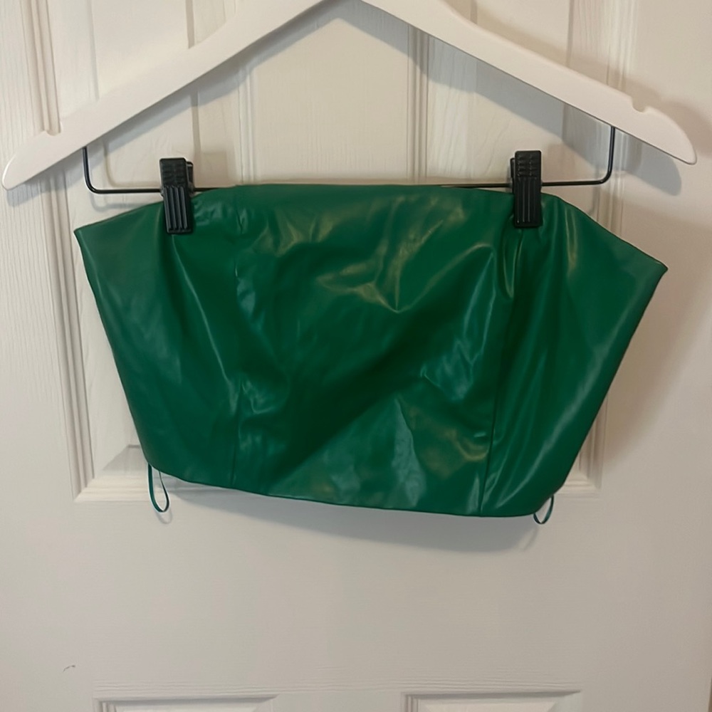 DNA Leather Tube Top Green